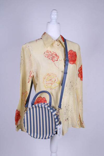 Oscar De La Renta linen/silk top - Medium