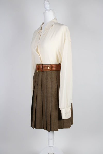 Cognac belt with gold hardware | Small/Medium