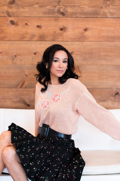 80's Summer knit sweater - Medium