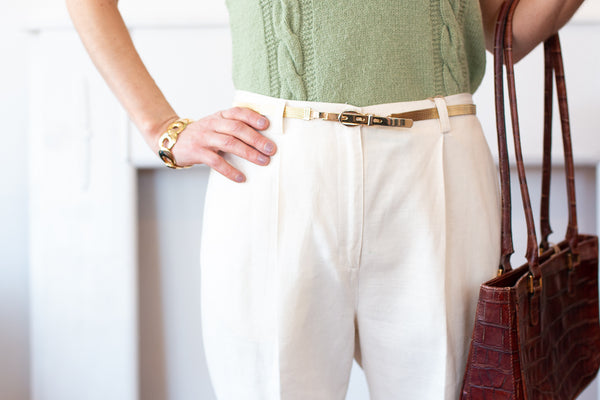 Cream high waist pants | Size 8