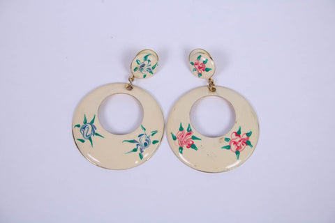 Vtg floral earrings