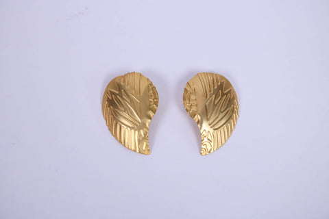 Gold wing earrings